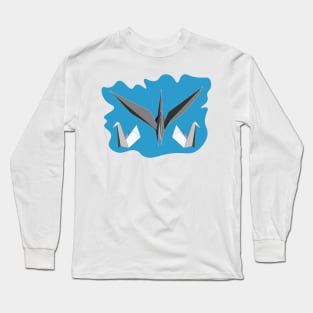 Crane And Swans Origami Long Sleeve T-Shirt